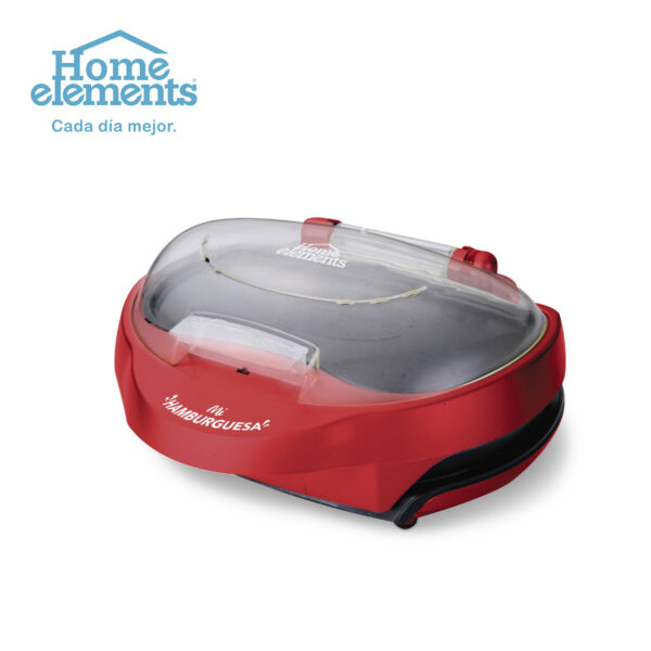 <b>HAMBURGUESERA ROJA HEHM17R</b> Prepara con el mejor estilo tus hamburguesas, disfruta de este novedoso invento en tu hogar y con tu familia