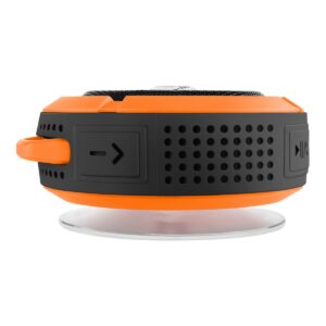 <p style="font-weight: 400">¡Escucha música en la ducha y despierta con toda la actitud!</p> <p style="font-weight: 400">Disfruta de bañarte con tu música preferida! Conecta por Bluetooth tu celular o tablet a esta bocina, y controla la reproducción de pistas mientras estás en la regadera.</p> <ul> <li>Reproductor MP3 por micro SD</li> <li>Cubierta con sello hermético que soporta vapor y humedad</li> <li>Ventosa de alta succión para fijarla en cualquier superficie lisa</li> <li>Steren</li> </ul>