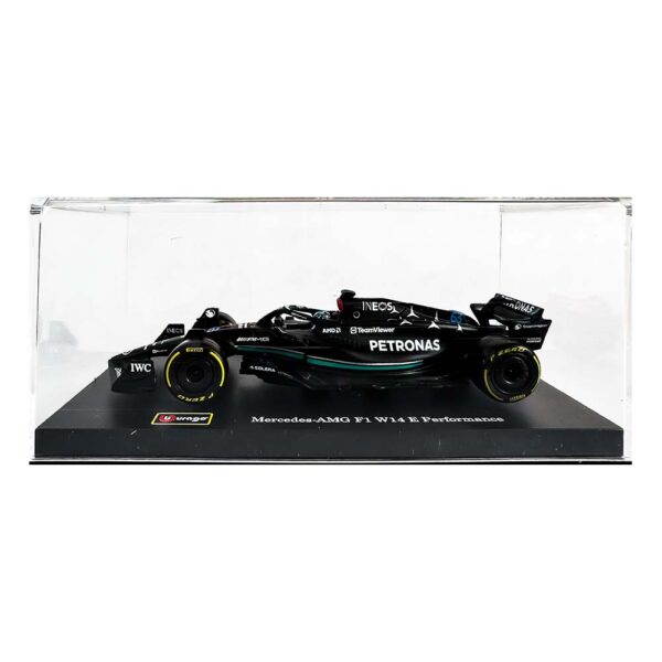 FÓRMULA 1 SPECIAL 1/43 <span class="OYPEnA text-decoration-none text-strikethrough-none">#4 AMG PETRONAS F1 W14 E PERFORMANCE- ACRíLICO</span> <ul> <li><span class="OYPEnA text-decoration-none text-strikethrough-none">Marca: Bugaro</span></li> <li><span class="OYPEnA text-decoration-none text-strikethrough-none">colección a escala 1/43</span></li> <li><span class="OYPEnA text-decoration-none text-strikethrough-none">Son 5 referencias diferentes</span></li> <li><span class="OYPEnA text-decoration-none text-strikethrough-none">MateriaL: METAL CON ACCESORIOS EN GOMA Y PLÁSTICO</span></li> <li><span class="OYPEnA text-decoration-none text-strikethrough-none">ALTO NIVEL DE DETALLE</span></li> <li><span class="OYPEnA text-decoration-none text-strikethrough-none">INCLUYE BASE pedestal</span></li> <li><span class="OYPEnA text-decoration-none text-strikethrough-none">Incluye urna en acrílico</span></li> </ul>