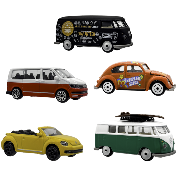 SET DE CARROS X5 #2 VOLKSWAGEN ¡Revive lo clásico! Consigue tu set de carros X5 #2, una colección única que no puede faltar en tu estantería. ¡Agárralos antes de que se agoten y lleva a casa un pedazo de historia sobre ruedas!"  